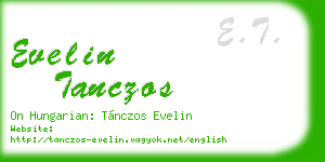evelin tanczos business card