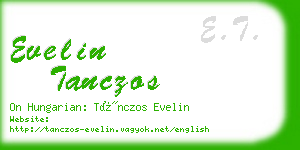 evelin tanczos business card